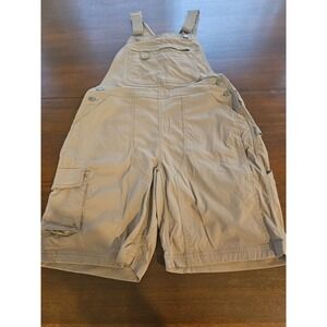 Duluth Trading Heirloom Gardening Overall Cargo Bib Shorts Olive Womans Medium
